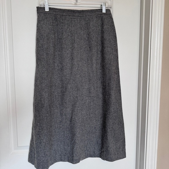 Vintage Wool Blend  Skirt Gray A Line w/ Pockets Size Medium - Picture 1 of 10